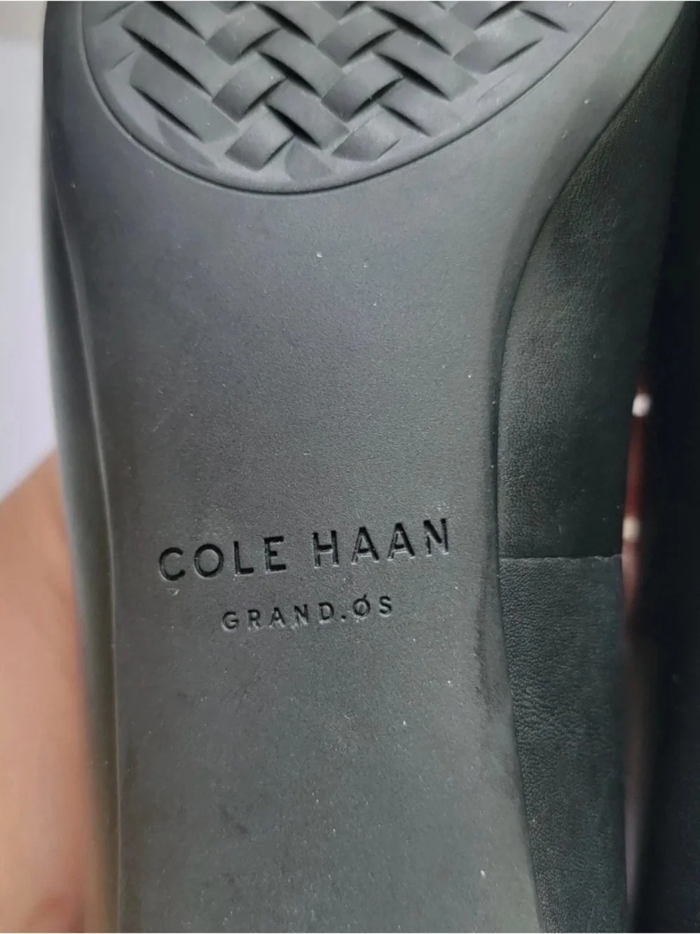 Cole Haan The Go To Womens Heel Pumps Sz 7 B Black Leather Block Heel Shoes NEW